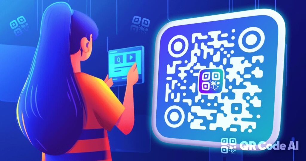 material grafico com qr code e IA